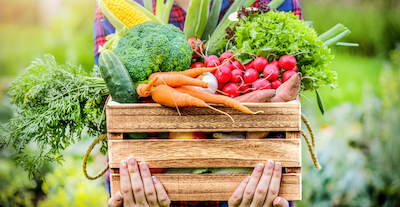 box of fresh vegetables