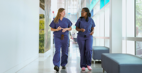 Drs. Blank and Everidge walking