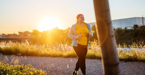 woman jogging outside