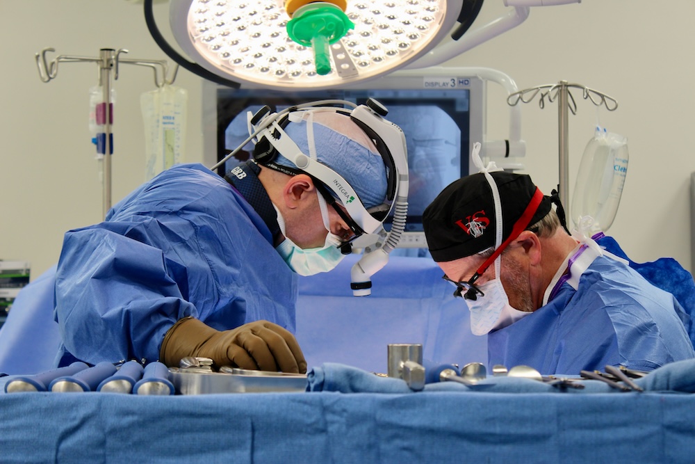 Dr, Baum in surgery